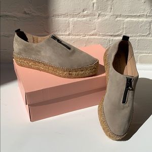 Serena nubuck zipper espadrille by Eric Michael